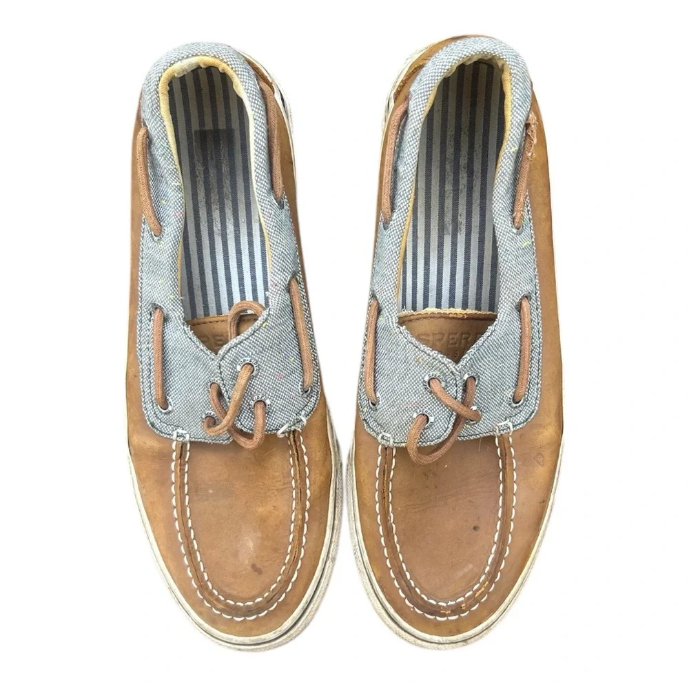 Sperry Tan Leather Boat Shoe Mens Size 9.5